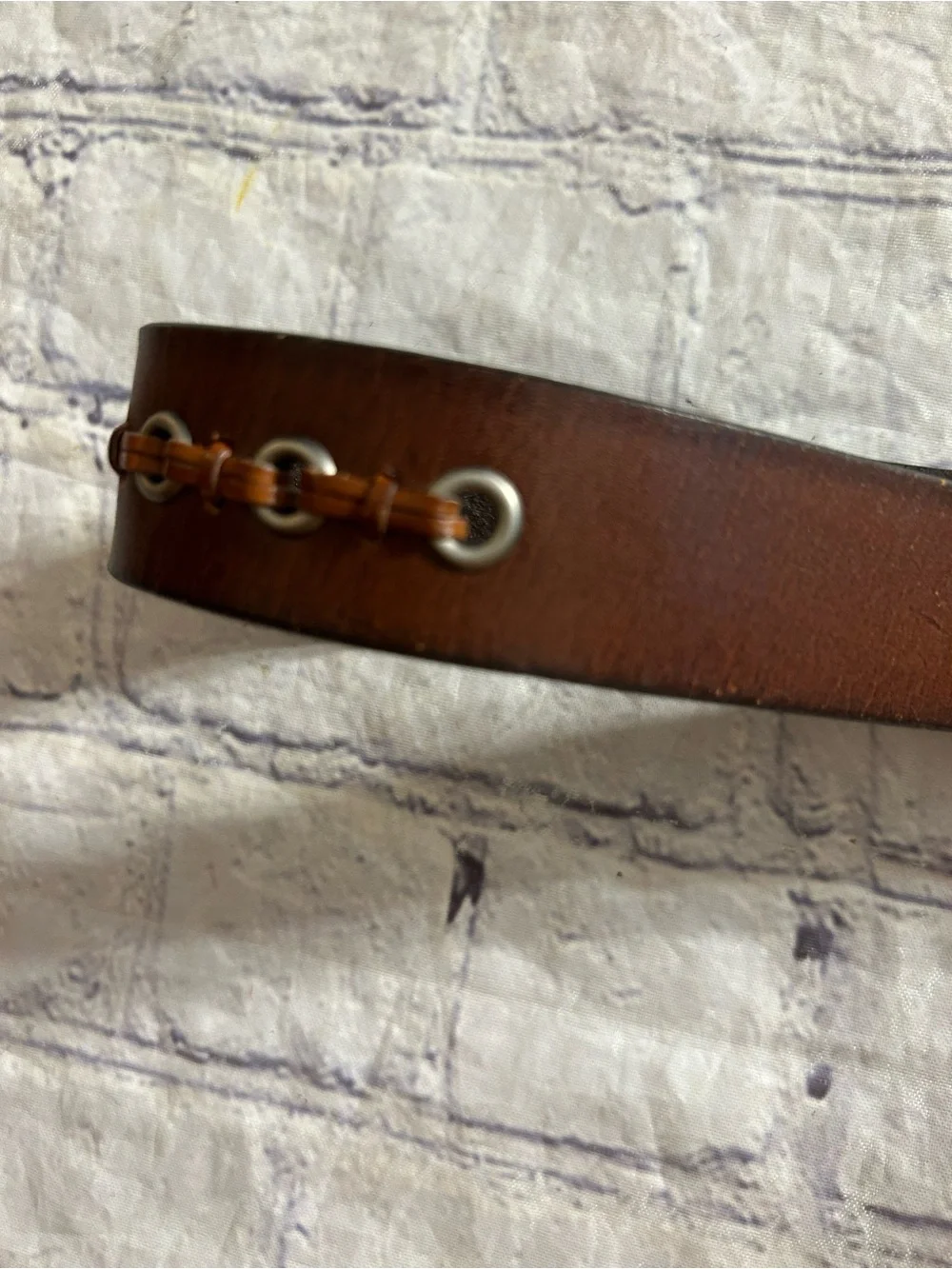 ROLFS VINTAGE BROWN LEATHER BOHEMIAN DETAILS ON BAND WOMEN’S BELT SIZE MEDIUM
